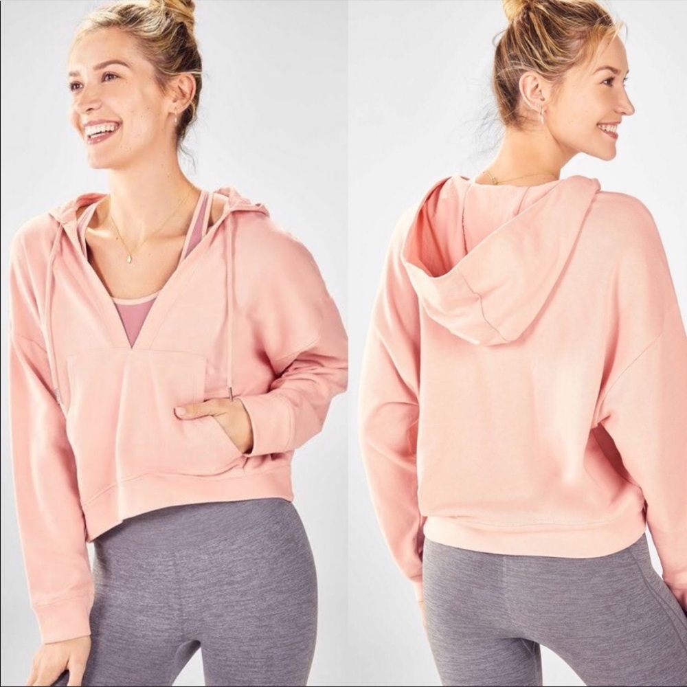 Fabletics Rosanna Mixed Fabrication Popover Hoodie